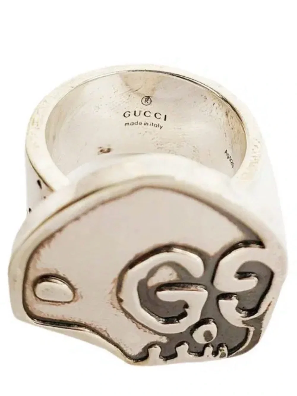 Gucci Silver Skull GG Ring - Gucci Ghost Silver Tone